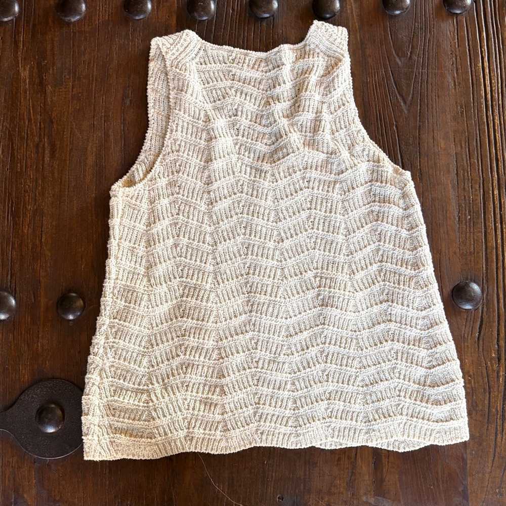 Madewell Textured Cream Tank Top/Sweater Vest - Picture 3 of 3